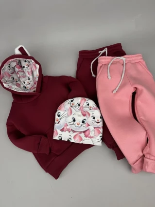 Костюм Corona.hm *Кицюня* бордо з додатковими штанами та шапочкою (шапочка на вибір)