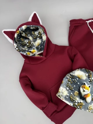 Костюм Corona.hm *Лисичка* бордо з шапочкою (шапочка на вибір)