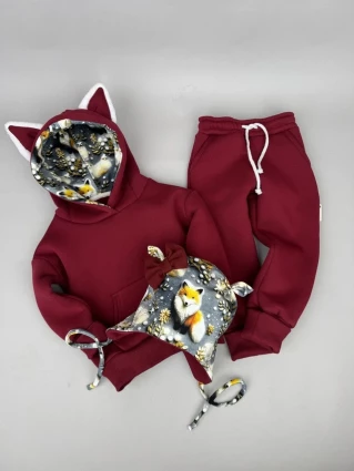 Костюм Corona.hm *Лисичка* бордо з шапочкою (шапочка на вибір)