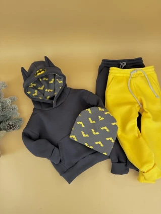 Костюм Corona.hm *Бетмен* графіт з шапочкою та додатковими штанами